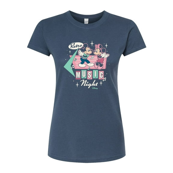 Disney - Mickey & Friends - Retro Music Night - Dancing with Minnie - Juniors Fitted Graphic T-Shirt