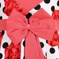 thumbnail image 6 of Little Girls Red Roses Black Polka Dot Flower Party Dress 5, 6 of 7