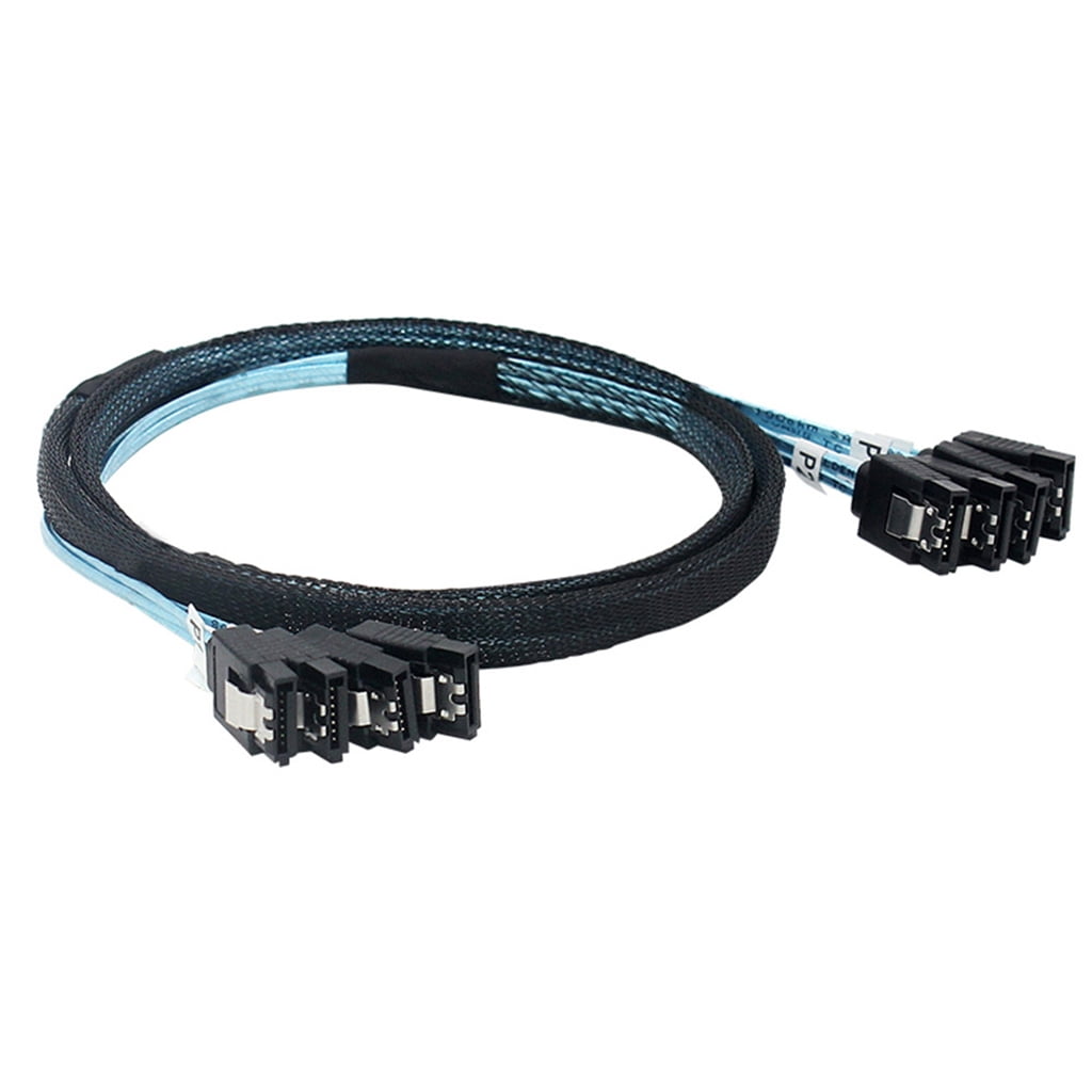 90/180 Degree 4/6/8 SATA to 4/6/8 sata 4.0 7p Female with Braided Mesh for Server Computer Host SSD SATA Hard Disk Adapter Cable
