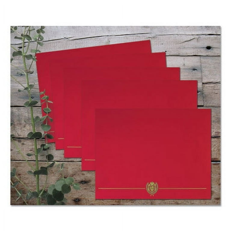 Classic Crest Certificate Covers, 9.38 x 12, Red, 5/Pack Classic Crest Certificate Covers, 9.38 x 12, Red, 5/Pack