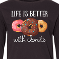 thumbnail image 4 of Inktastic Life Is Better With Donuts Long Sleeve Youth T-Shirt, 4 of 5