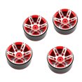 thumbnail image 3 of Llantas de rueda de 1,9 pulgadas, de 4 piezas de aluminio CNC resistente para 1:10 RC Crawler -4 Axial SCX10 90046 rojo Yotijar Llantas de rueda de coche RC, 3 of 10