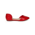 thumbnail image 2 of Breckelles CE02 Women Leatherette Pointy Toe D'orsay Classic Slip On Flat, 2 of 5