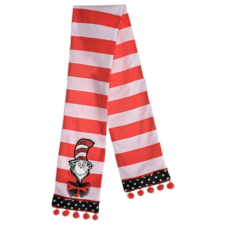Cat in the Hat Scarf for Teens/Adults, Dr. Seuss Costume Accessories, One Size