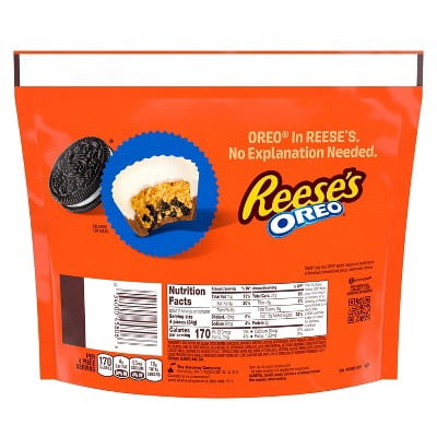 Reese's with OREO Milk Chocolate and White Crème Peanut Butter Cups Candy - 16.2oz