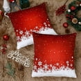 thumbnail image 6 of ZACOO Red Velvet Throw Pillow Covers 18"x18" Christmas Throw Cushion Cases Snowflake Pattern Pillow Cases for Couch Sofa, Set of 2, 6 of 7