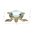 thumbnail image 4 of Turtle Magnifying Glass for Home and Living Room Decor - Sculpture for Office Shelf and Bathroom Accent - Coastal Metal and Glass Decorative Ornament for Coffee Table Styling - 3", Gold & Metallic, 4 of 12