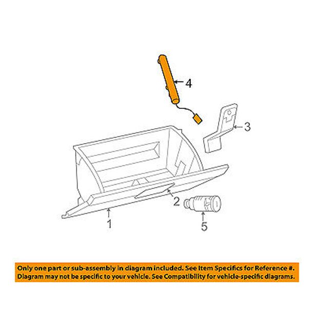 CHRYSLER OEM Glove Compartment BoxDamper Shock Strut 5291871AC