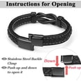 thumbnail image 5 of Men's Leather Bracelets Men's Birthday Gifts Graduation Gifts Father's Day Back to School Gifts Christmas Gifts, 5 of 5