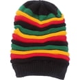 thumbnail image 7 of Jiibva Fashion Rasta Beanie Hat Winter Hats Ribbed Knitted Hat Peaked Cap Colorful Ribbed Knit for Woman, 7 of 7