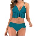 thumbnail image 1 of Mujeres sexy con almohadilla en el pecho sin aros Falda de encaje Traje de baño Bikini dividido Fridja nalpqowj59049, 1 of 7