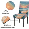 thumbnail image 5 of Sunset Beach Chair Covers for Dining Room Set of 4, Washable Spandex Parsons Slipcovers, Removable Kitchen Chair Cover, Stretch Seat Protector for Home Party Hotel, 5 of 6