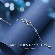 Infinite Eternal 8-word Classic S925 Sterling Silver Bracelet For Women