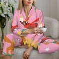 thumbnail image 6 of KLL Different Dogs Christmas Print Women's Long Sleeve Pajamas with Pants Sleepwear Loungewear 2 Set-Large, 6 of 8