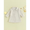 thumbnail image 2 of Bagilaanoe Toddler Baby Girls Winter Wool Coat Long Sleeve A-Line Trench Jacket 1T 2T 3T 4T 5T 6T Kids Fall Warm Outwear, 2 of 9