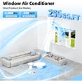 thumbnail image 3 of 6,000 BTU Window Air Conditioner,Window AC Unit,Cools Rooms up to 250 Sq.Ft.,6 in 1 Modes Air Conditioner Window Unit with Remote Control,Easy to Install,Energy Saving,White, 3 of 7