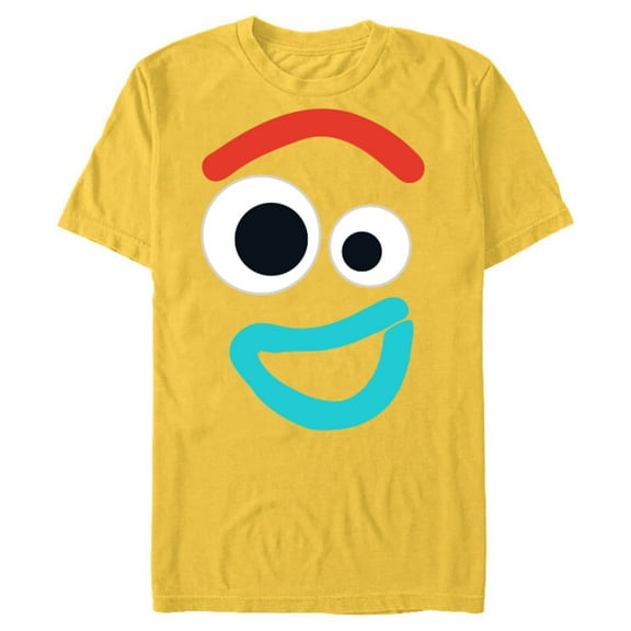 Disney and PIXAR Toy Story 4 Forky Smiling Costume T-Shirt- Short Sleeve Blended T-Shirt for Adults - Customized-Putty Snow Heather