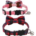 thumbnail image 2 of LAICAIW 2 Colliers pour Chats, avec Nœud Papillon Détachable Réglable et Clochette Argentée, pour Cou de Petits Chiens et Chats 7.8 Pouces-10.2 Pouces, 2 of 7