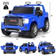 thumbnail image 2 of Costway 12V 2-Seater Licensed GMC Kids Ride On Truck RC Electric Car w/Storage Box Blue, 2 of 10