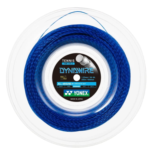 YONEX Dynawire Carrete de Cuerda de Tenis 16L/1.25, 200M/656 Pies Azul