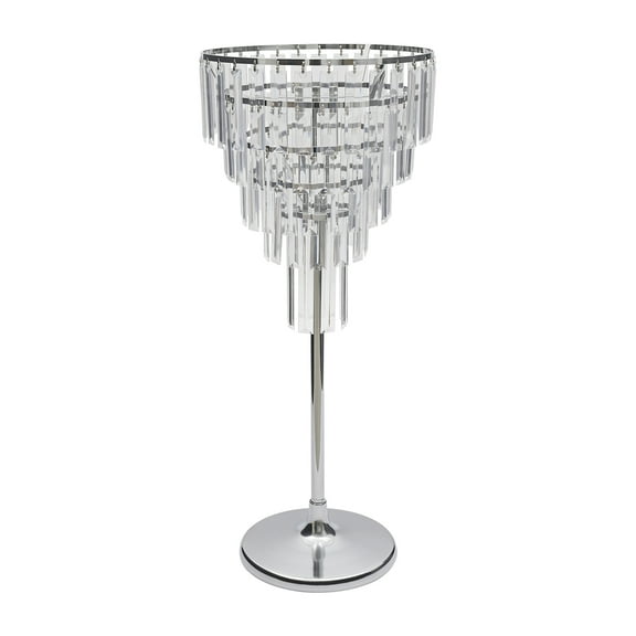 ChicHomey Wedding Crystal Flower Stand, 5-Tier Clear Acrylic and Silver Nickel-Plated Metal, Sturdy and  Display for Bouquets, Ideal for Weddings and Special Occasions