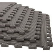 Stalwart Foam Mat Floor Tiles, Interlocking eva Foam Padding, 6 pack, 3/8 inch Thick, Exercise Protective Flooring