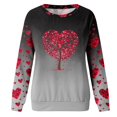 thumbnail image 5 of Qertyioot T-Shirt Graphique de la Saint-Valentin pour Femmes à Manches Longues, Blouse Ample Imprimée Mode Col Rond Hauts Décontractés, 5 of 5