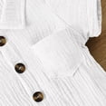 thumbnail image 6 of Glisme Toddler Boys Onesies 12-18 Months Crewneck Full Snap Down Front Romper Short Sleeve Solid Color Jumpsuit Classic Playsuit White, 6 of 9