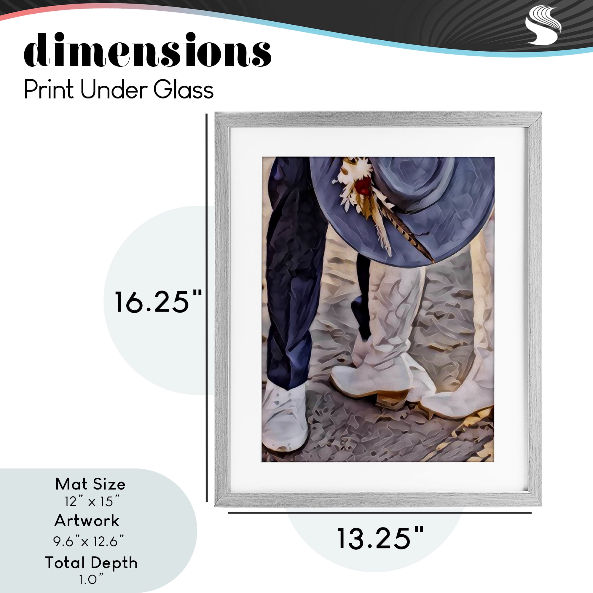 Elope In The Desert Gray Framed Print Under Glass, design by Jesse Keith