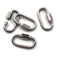 thumbnail image 1 of Flomore M8 Lock Conector de cadena de eslabones rápidos Mosquetón de bloqueo de tornillo de acero inoxidable 304 Paquete de 4, 1 of 5