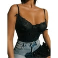 thumbnail image 3 of Franhais Women's Tank Tops Mesh Butterfly Embellishment Sleeveless Sling Design Slim Crop Summer Crop Tops, 3 of 9