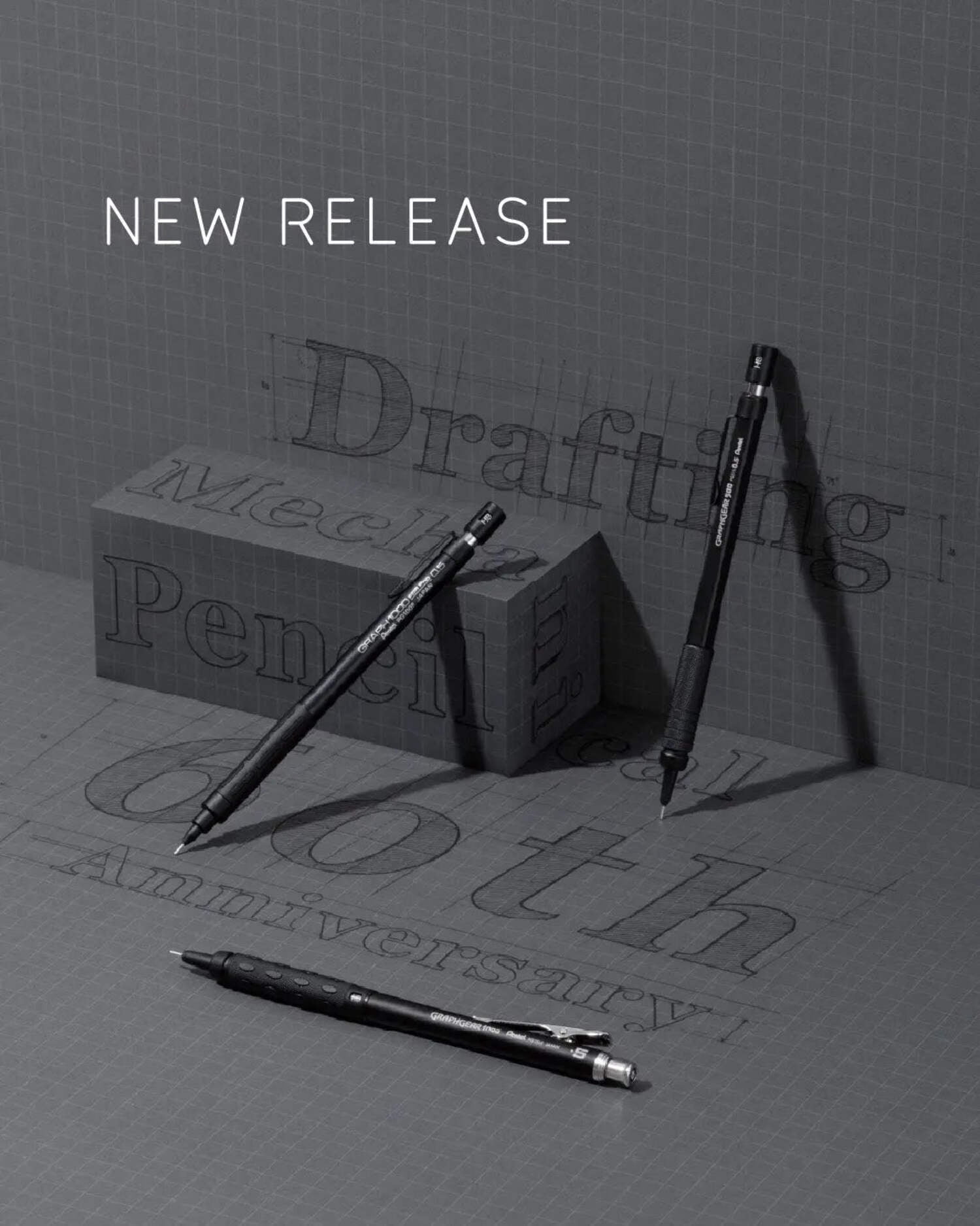 Pentel GraphGear/Graph Black Edition, Mechanical Drafting Pencils, Pentel 60th Anniversary Limited Edition Collectors Set