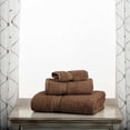 thumbnail image 2 of Egyptian Cotton 900 GSM Hotel Quality 3-Piece Towel Set, 1 Face, 1 Hand, and 1 Bath Chocolate, 2 of 3