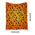 thumbnail image 5 of Homellea Halloween Pumpkin Skull Bat Throw Blanket, Orange Flannel Fleece Blanket with Spider, Moon, Witch Hat and Jack O Lantern Pattern for Sofa, Couch, Bed, Bedroom and Travel, 5 of 9