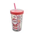 thumbnail image 2 of HOLIDAY TIME SANTA DESIGN PLASTIC TUMBLER, 2 of 3