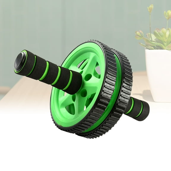 FRCOLOR  Ab Wheel Abdominal Roller with Arm Support Wheels Fitness Green