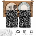 thumbnail image 5 of Dandelion Kitchen Towels Set of 1, Modern Minimalist Abstract Flowers Black Absorbent Dish Towels for Kitchen, Microfiber Hand Towel, Quick Drying Tea Towel for Cleaning Decorative Dishcloths, 5 of 7