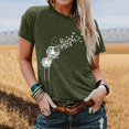 thumbnail image 2 of T-Shirt à Manches Courtes à Col Rond Imprimé pour Femmes, 2 of 5