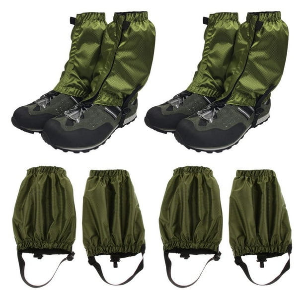 s bajas de montaña - 2 pares - Leggings botas con cubierta protectora para hombres, mujeres, pesca, , viajes, nieve, , verde Macarena Polainas para caminar