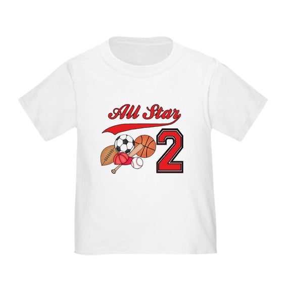 CafePress - Allstar Sports 2Nd Birthday Toddler T Shirt - Cute Toddler T-Shirt, 100% Cotton