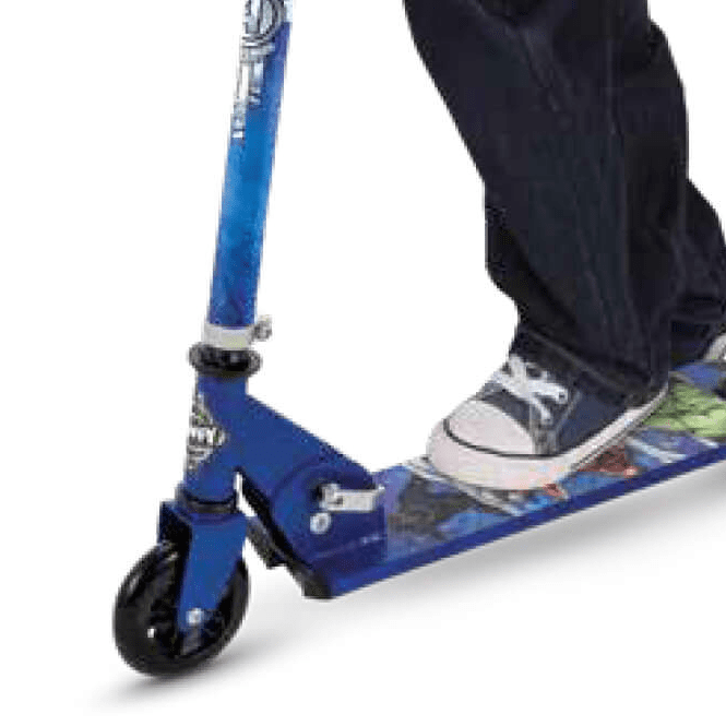 marvel avengers inline folding kick scooter for kids by huffy