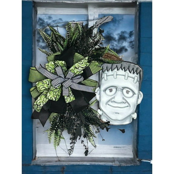 Frankenstein Wreath, Halloween Wreath, Halloween Monster Decor