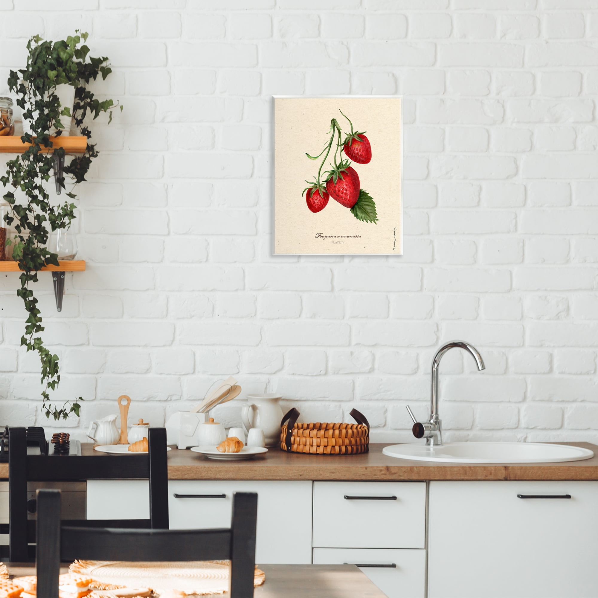 Stupell Industries Strawberry Fruit Portrait Wall Plaque Art, design by Danielle Murray