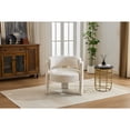 thumbnail image 5 of Accent Chair, Armchair, Boucle Chair&nbsp;Modern Upholstered Fabric Accent Armchair, Comfortable Leisure Single Sofa Chair for Living Room, Bedroom, Office, Ancient White, 5 of 11