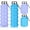 Purple blue, variant on 2 Pcs Collapsible Water Bottles 16.67oz Silicone Travel Foldable Portable Water Bottle with Buckle Silicone Lightweight Reusable Leakproof for Camping Hiking Cycling Sport (blue purple)