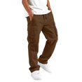 thumbnail image 4 of RUTAYY Boys Cargo Pants Drawstring Waist with Multiple Pockets Outdoor Street Pants, Brown, 4 of 4