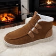 thumbnail image 4 of Botines Cortos Zapatos Nieve Forro Piel para Mujer Con Cordones Cálido Y Interior Exterior, 4 of 9