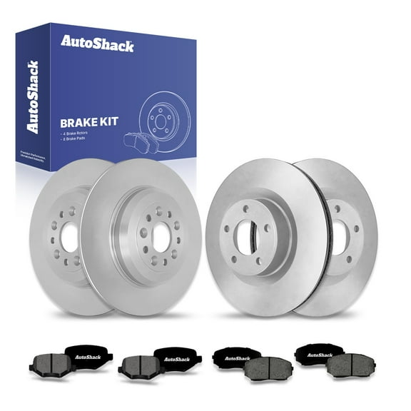 AutoShack Front & Rear Brake Rotors Premium Ceramic Brake Pads | Replacement For 2011-2014 Ford Edge 2011-2015 Lincoln MKX 2.0L 3.5L 3.7L V6 AWD FWD | 12-PC Brake Kit