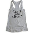 thumbnail image 1 of Can I Get An Amen Tank Top, Ladies Racerback Tank, Faith Tank, Spiritual Tank, Bible Tank, Love God Tank, Heather Gray, XX-Large, 1 of 3
