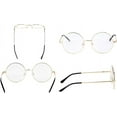 thumbnail image 3 of ORUYROP Vintage Round Prescription ready Metal Eyeglass Frame Clear Lens, 3 of 5